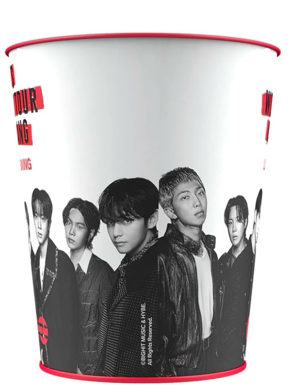 World Tour Arirang Live Viewing Red & White Promotional Popcorn Bucket - Picture 2 of 2